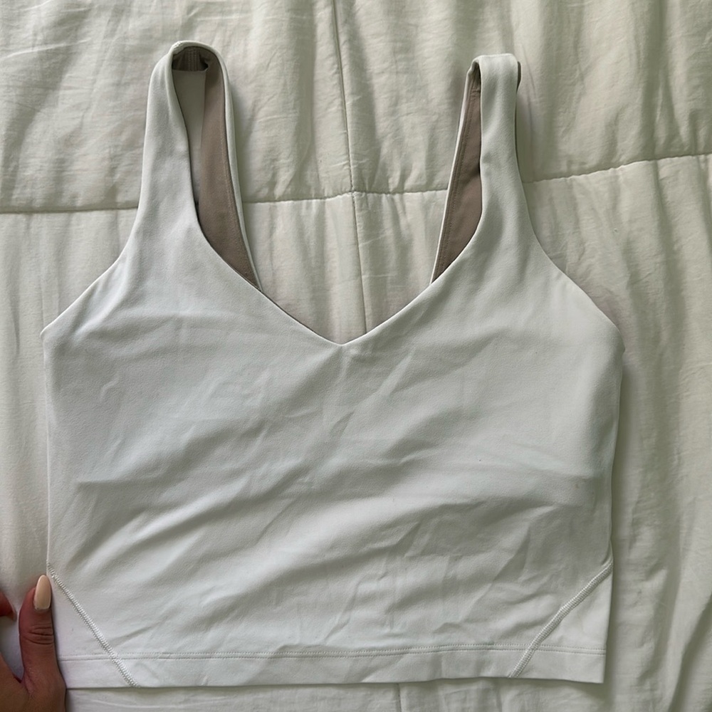 White lululemon align tank.